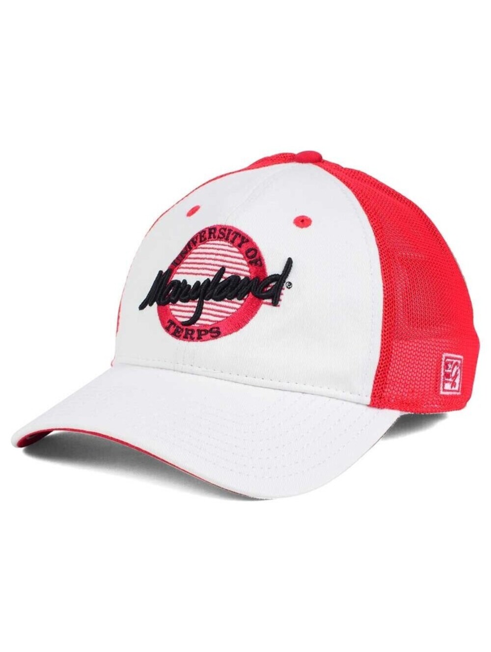 Maryland Terrapins The Game NCAA Circle Stretch Cap - FlexFitted Hat OSFM Red